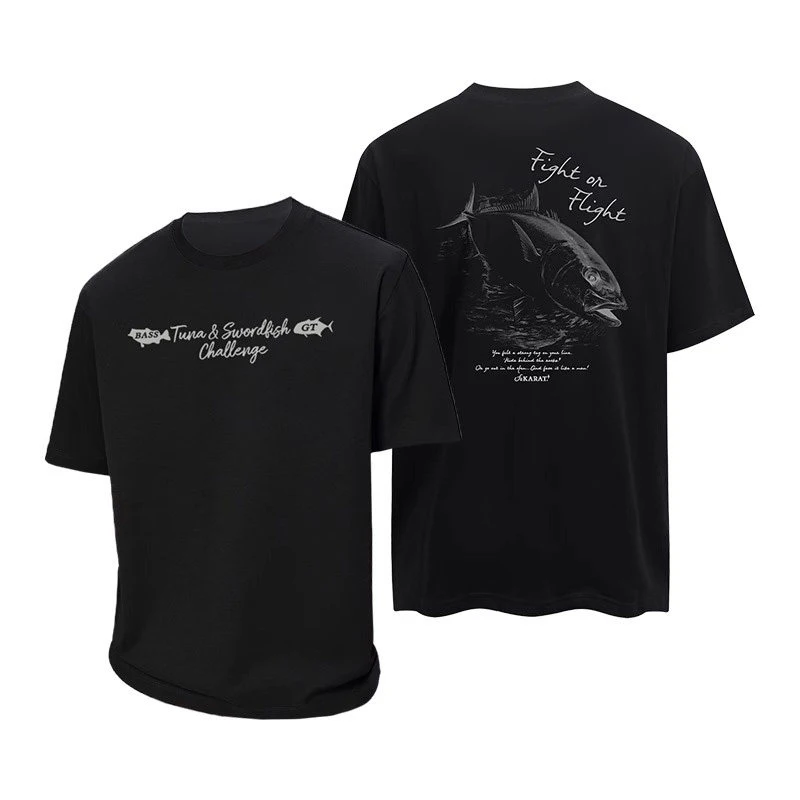 Fishing Take Prevent Bask in Summer Short-sleeved Cotton Round Collar Summer Road and The Male Money Fishing Fish Costumes