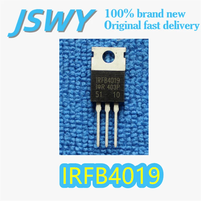 

(10/50 pieces) IRFB4019 Original IRFB4019PBF TO-220 Package N-Channel MOSFET 150V/100A 4.5mΩ@10V Electronics In Stock