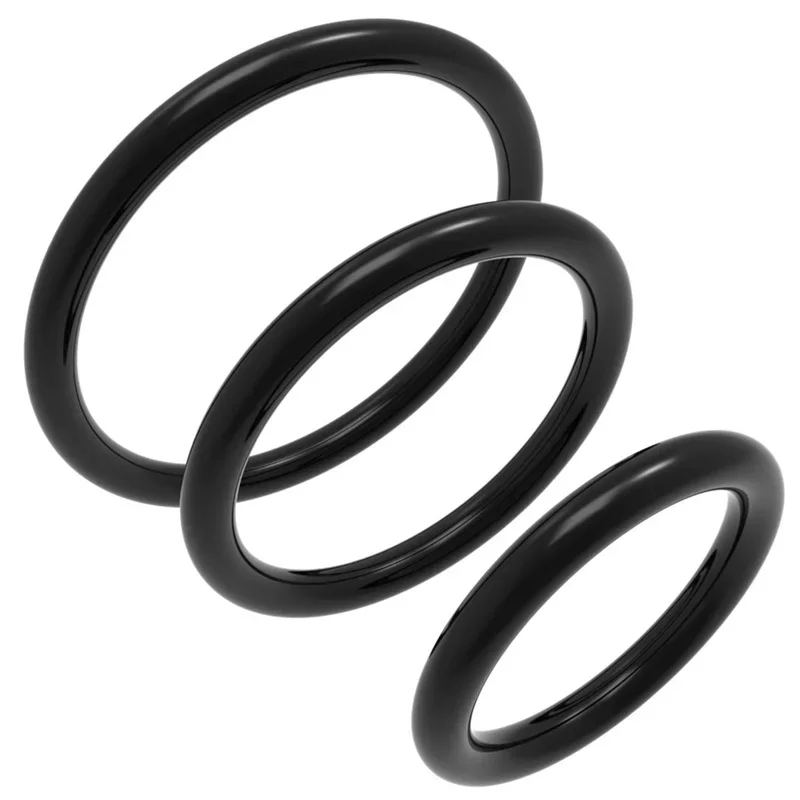 3pcs/set Semen Lock Ring Silicone Durable Penis Ring Men Ejaculation Delay Cock Rubber Rings Sex Toys for Male Sex Rings