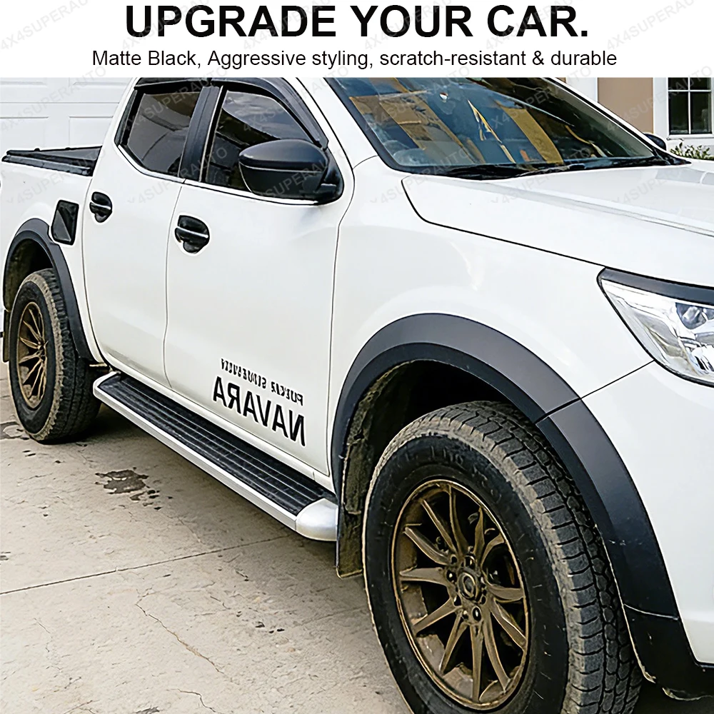 Fender Flares Wheel Arch For Nissan Navara Frontier 2015-2020 NP300 D23 Slim Mudguards Double Cab Pickup Truck Car Accessories