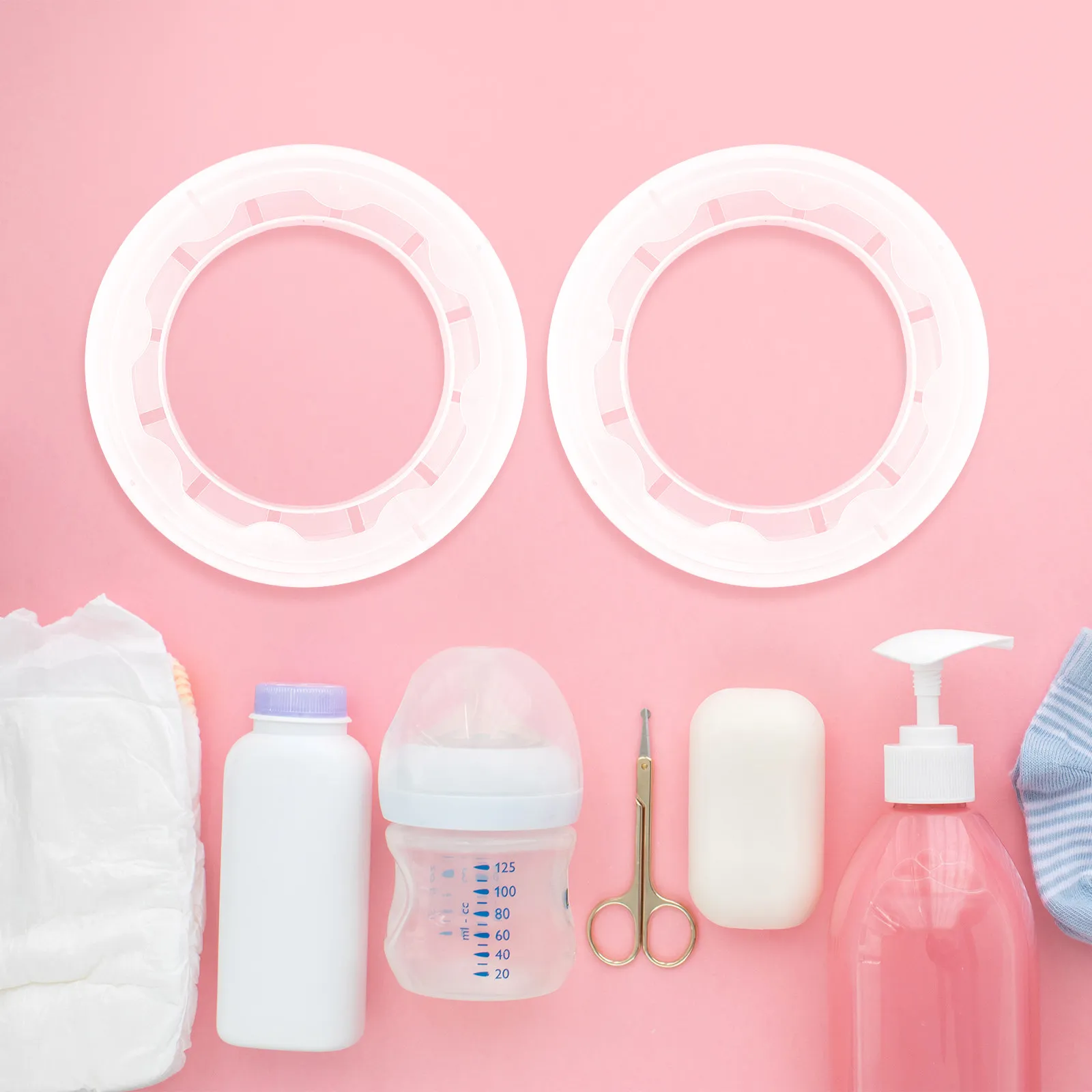 

4 шт. сменных кассет для мусорных баков для подгузников, белые, сверхпрочные, с кольцом для замены мешков для подгузников, легкая замена одной рукой