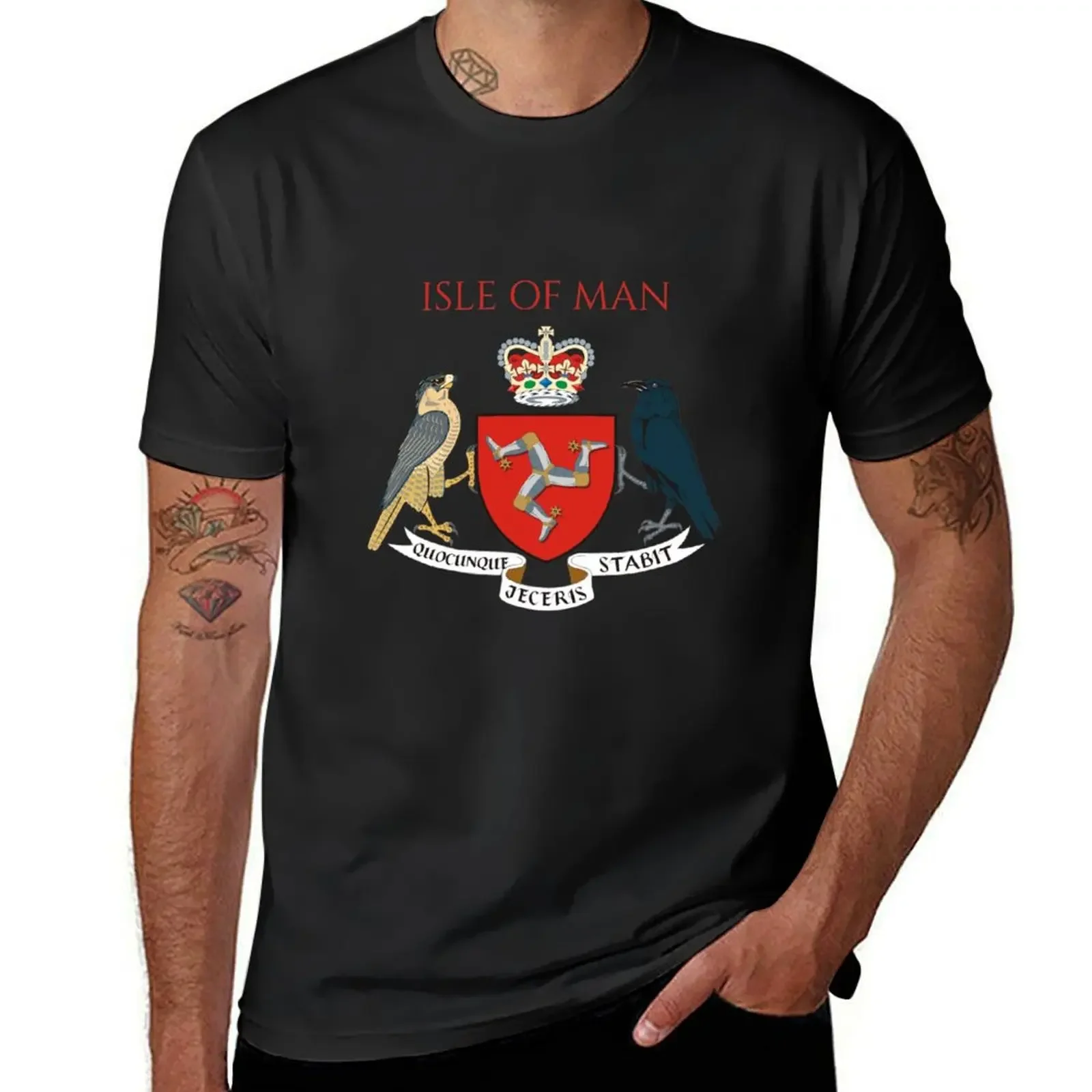 

Isle of Man T-Shirt anime stuff street wear oversized graphic tee summer tops men workout shirt