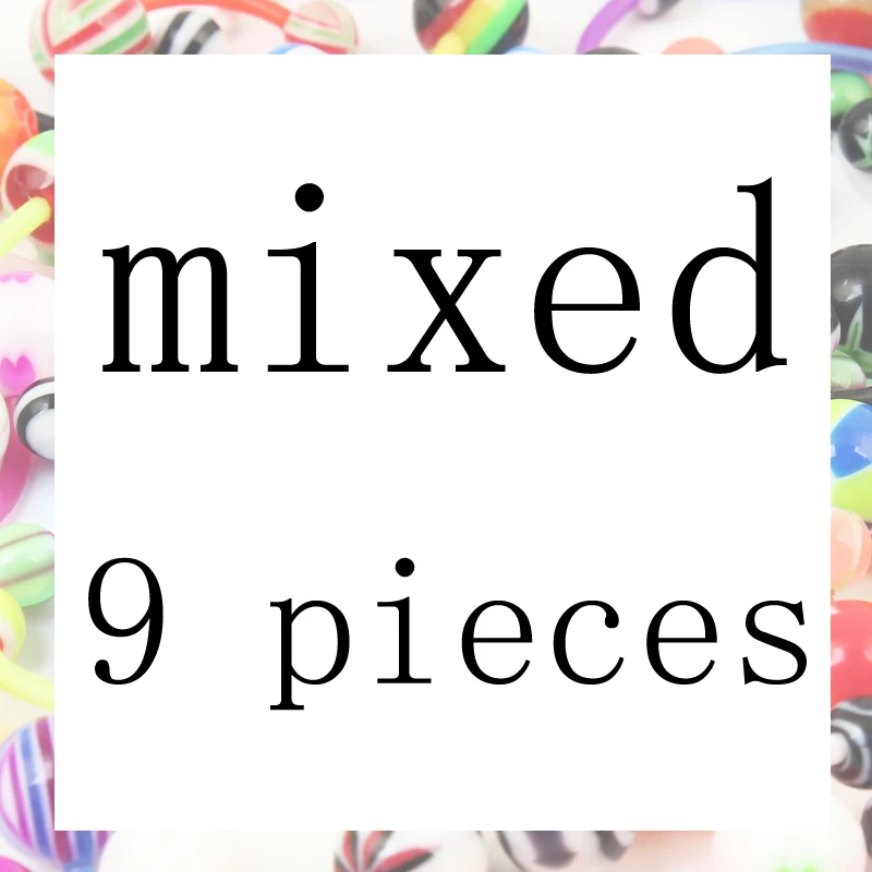 Belly button ring Classic Acrylic bead silicone rod Body piercing Simple UV Nickel free Navel stud basic model