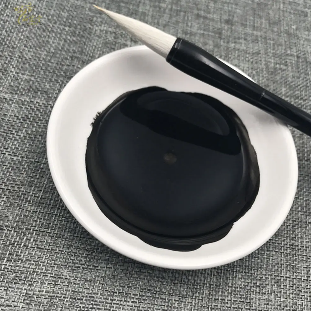 1Set Ink Dish Plastic Water Plate Creative Ink Tray Round Multi-Functional for Calligraphy Students Art Calligraphy Brush Tray