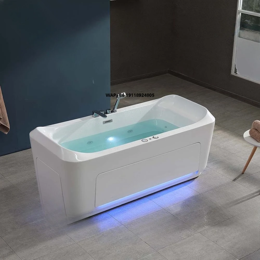Gurgle Luxury Acrylic Oval Modern Freestanding Whirlpool Massage Spa Bathtub Durable Premium for Bathroom Use