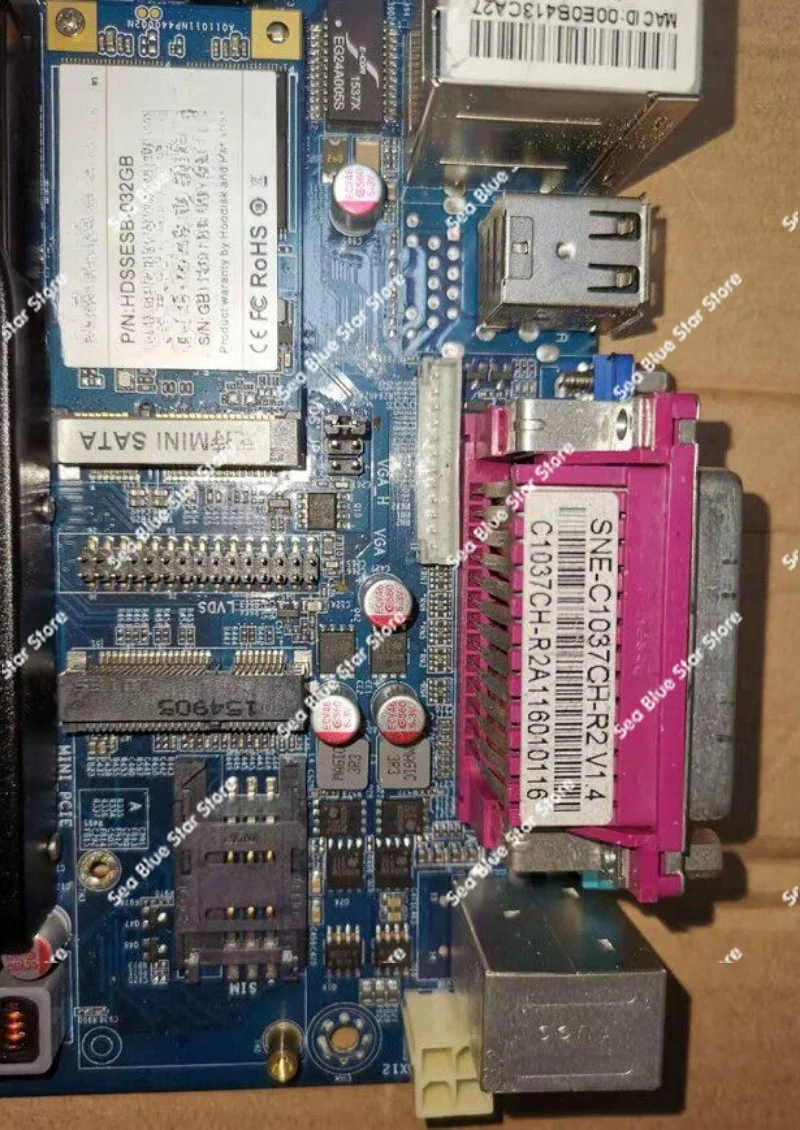 Cash register main board 1037U SNE-C1037CH-R2 DC12V 17 * 17 P0S machine, industrial  board used disassembly main board