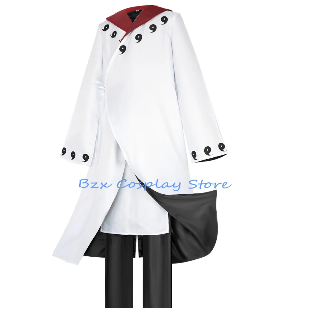 Anime Cosplay Costume Uniform Men Madara Cosplay White Trench Pants Suit Halloween Party Role Play Outift for Man Six Immortals