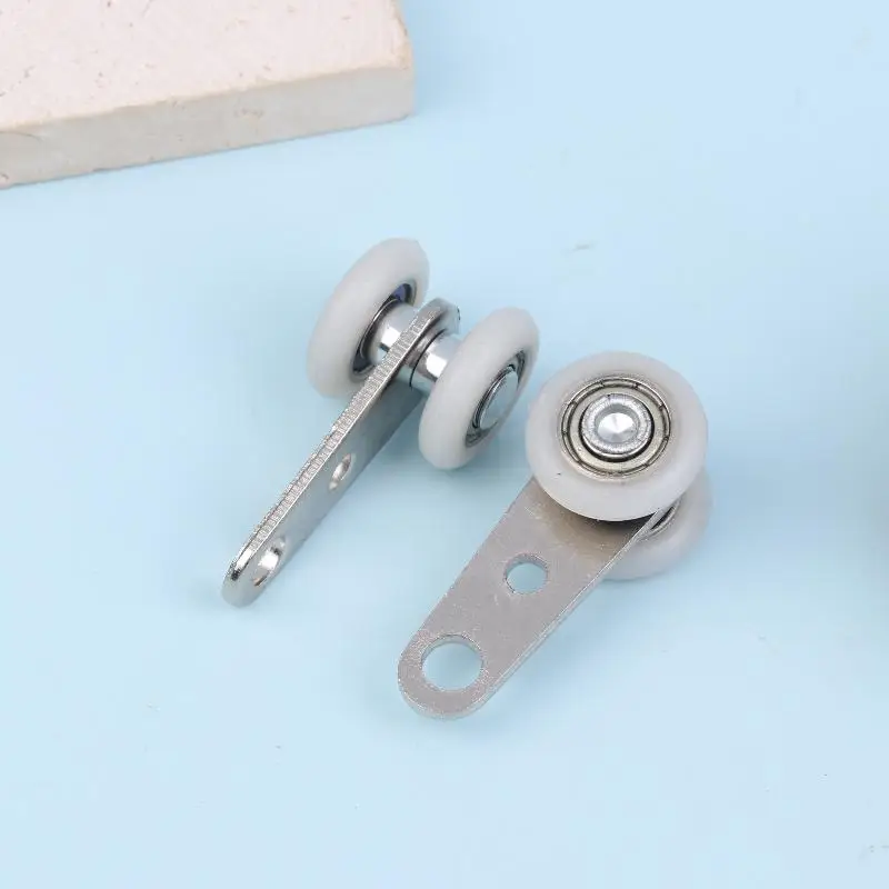 

2pcs Curtain Rails Pulleys Sliding Door Pulley Hanging Track Pulley Block For Sliding Door Cabinets Window Hardware