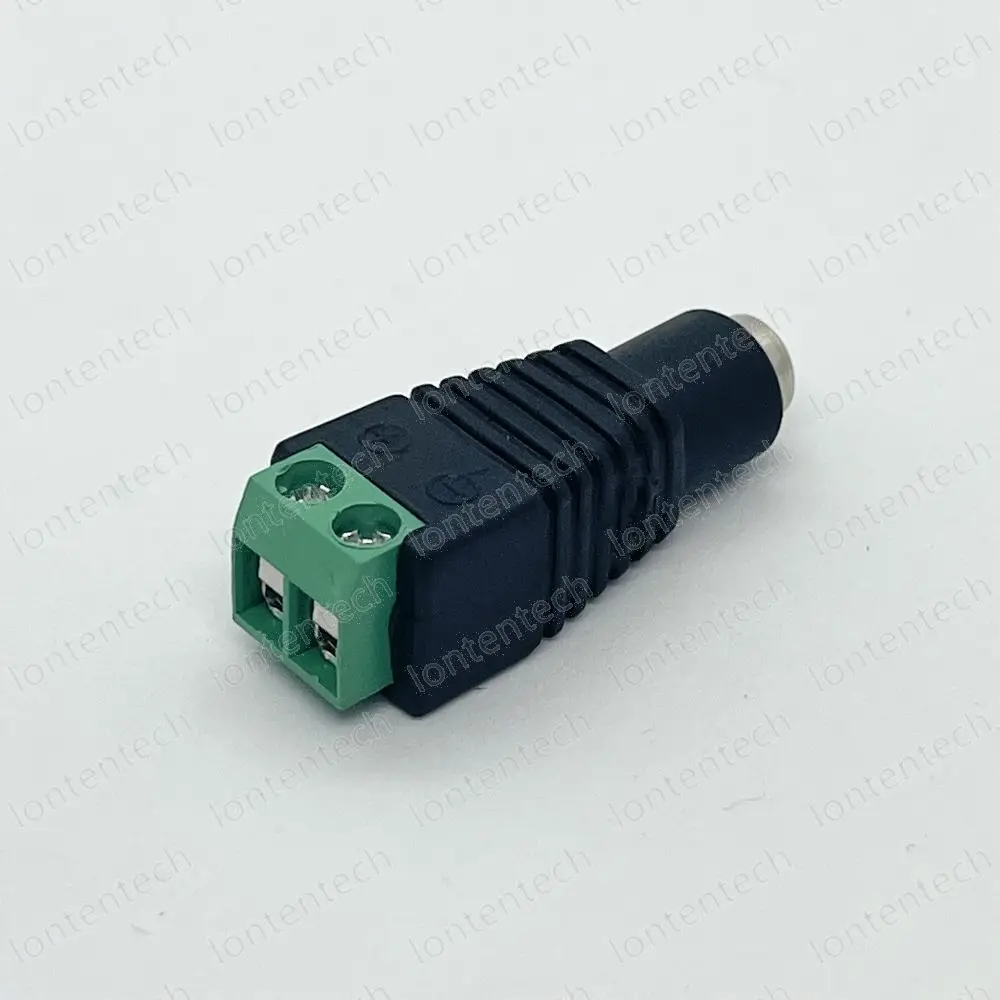 

Male 12V DC Power Connector Plug Jack Male Socket Barrel 2.1mm x 5.5mm Adapter for CCTV Camera LED Strip Supply Terminal LT00017