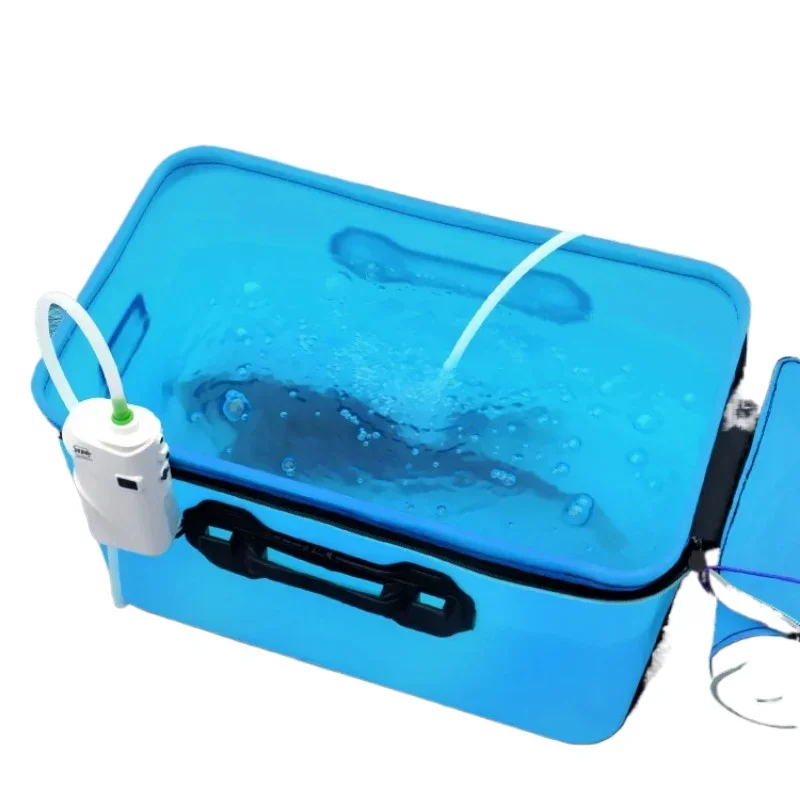 S369 |   Dispensador de agua de pesca con detección inteligente, bomba eléctrica de lavado a mano, suministro de agua automático para caja de pesca al aire libre