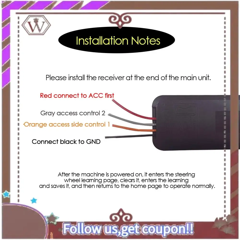 A57E-Universal Car Steering Wheel Remote Control Button Multi-Function Wireless Bluetooth Control For 2DIN DVD Player