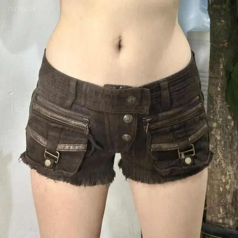 American Vintage Subcultural High Street Sexy Shorts Personality Practical Y2k Aesthetic Punk Girl Bottom Harajuku Short Pants
