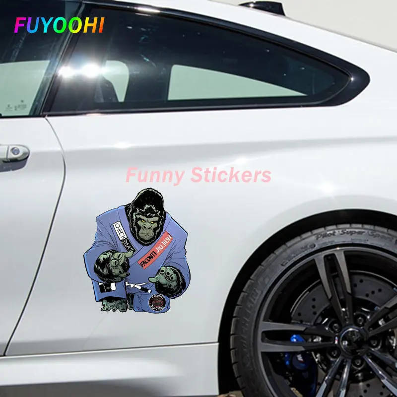 FUYOOHI Play Stickers for The Gentle Art of Jiu Jitsu Chimp Vinyl Car Stickers Fine Window Bumper Cover Scratches Custom Decor