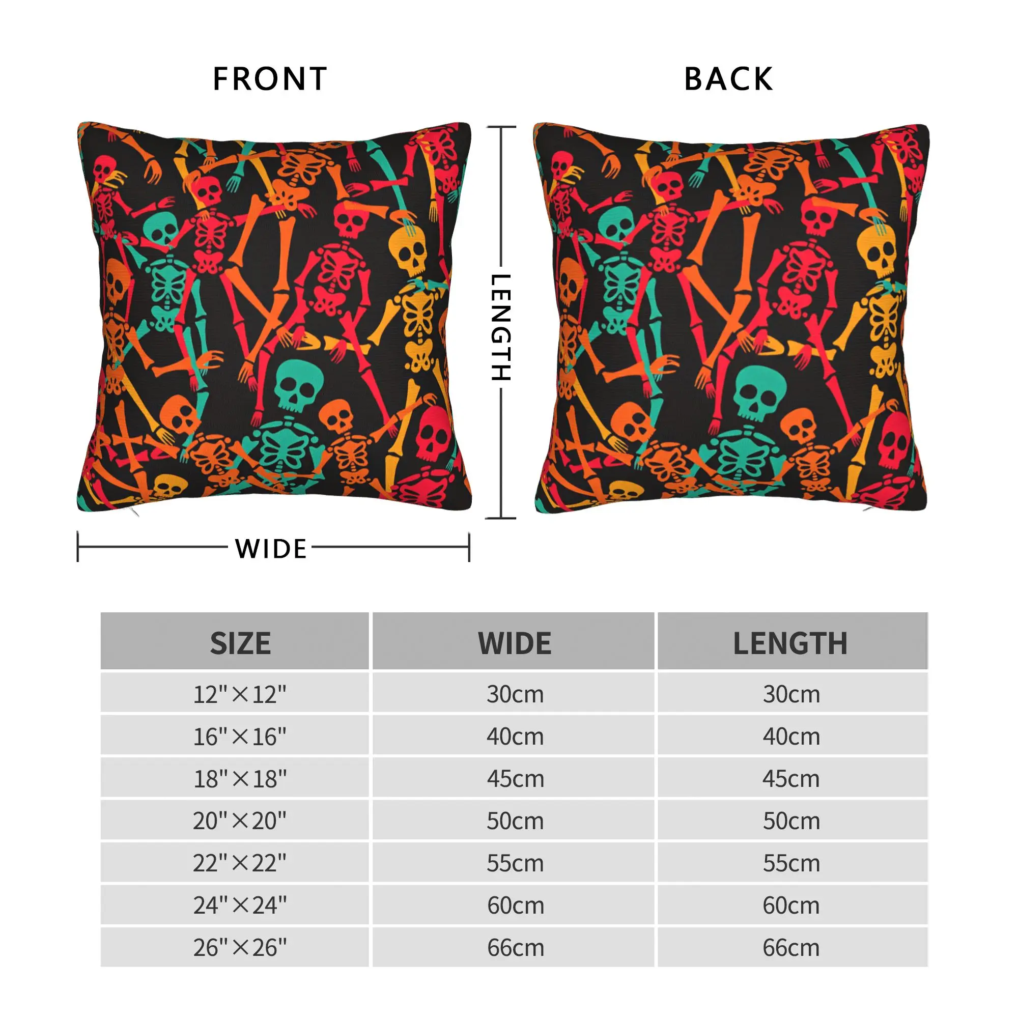 Pillow Cover Neon Gradient Ghost Halloween Seamless Pattern  Novelty Pillow Case For Chair Sofa Home Decor Pillowcases