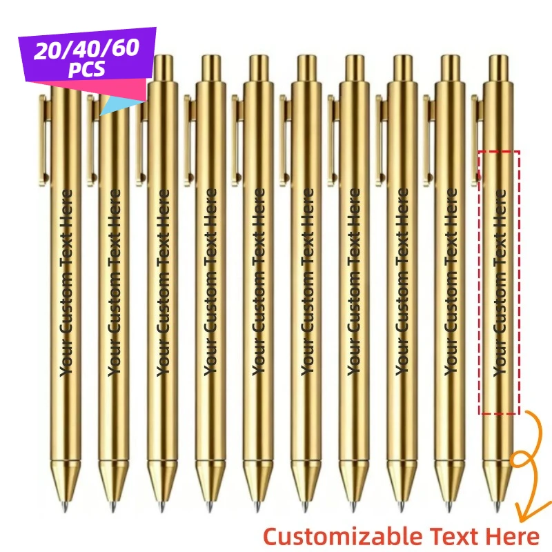 20/40/60PCS Customizable Ballpoint Pens for Business Smooth Writing Signature Pens for Promotional Gifts Offices Schools Pens