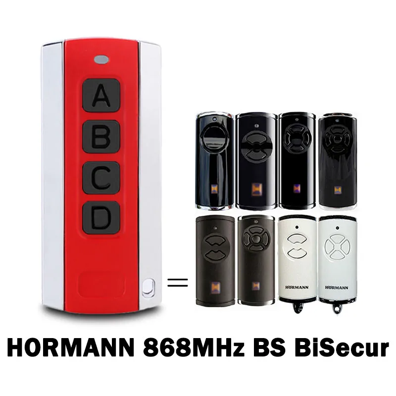 

HORMANN BS 868MHz HSE4 HSE1 HSE2 HS1 HS4 HS5 HSS4 HSP4 HSD2 Garage Remote Control for Gate 868.3MHz Garage Door Opener Commands