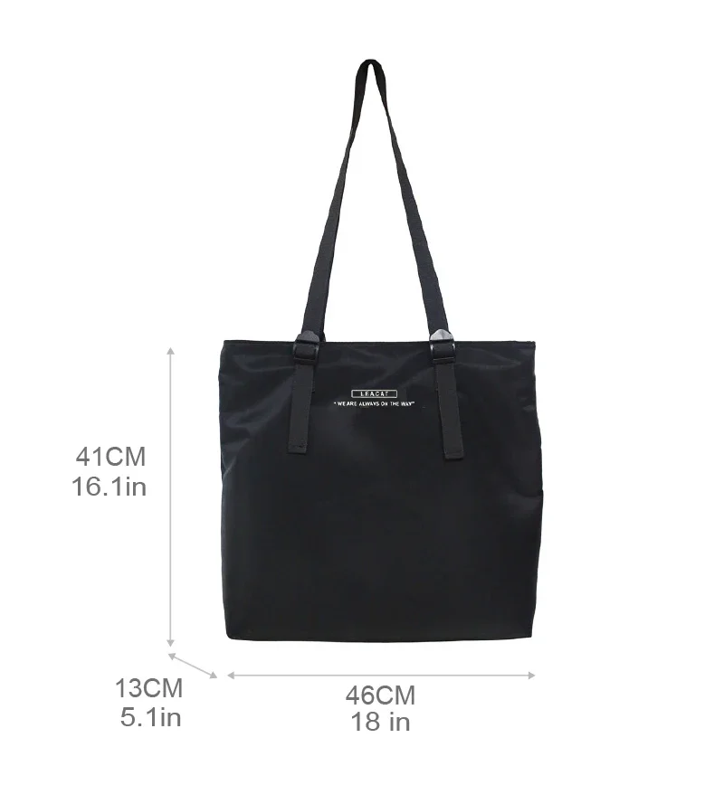 Leacat Tote Bag Nylon Waterproof fashion Korean Hip hop street 가방 Shoulder Bag Large Capacity Sling sac Crossbody Bags for women