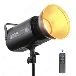 RGB COB Continuous Output Lighting LED Photo Studio Lamp Photography Fill Light for Bowens Mount Video Recording Live Stream