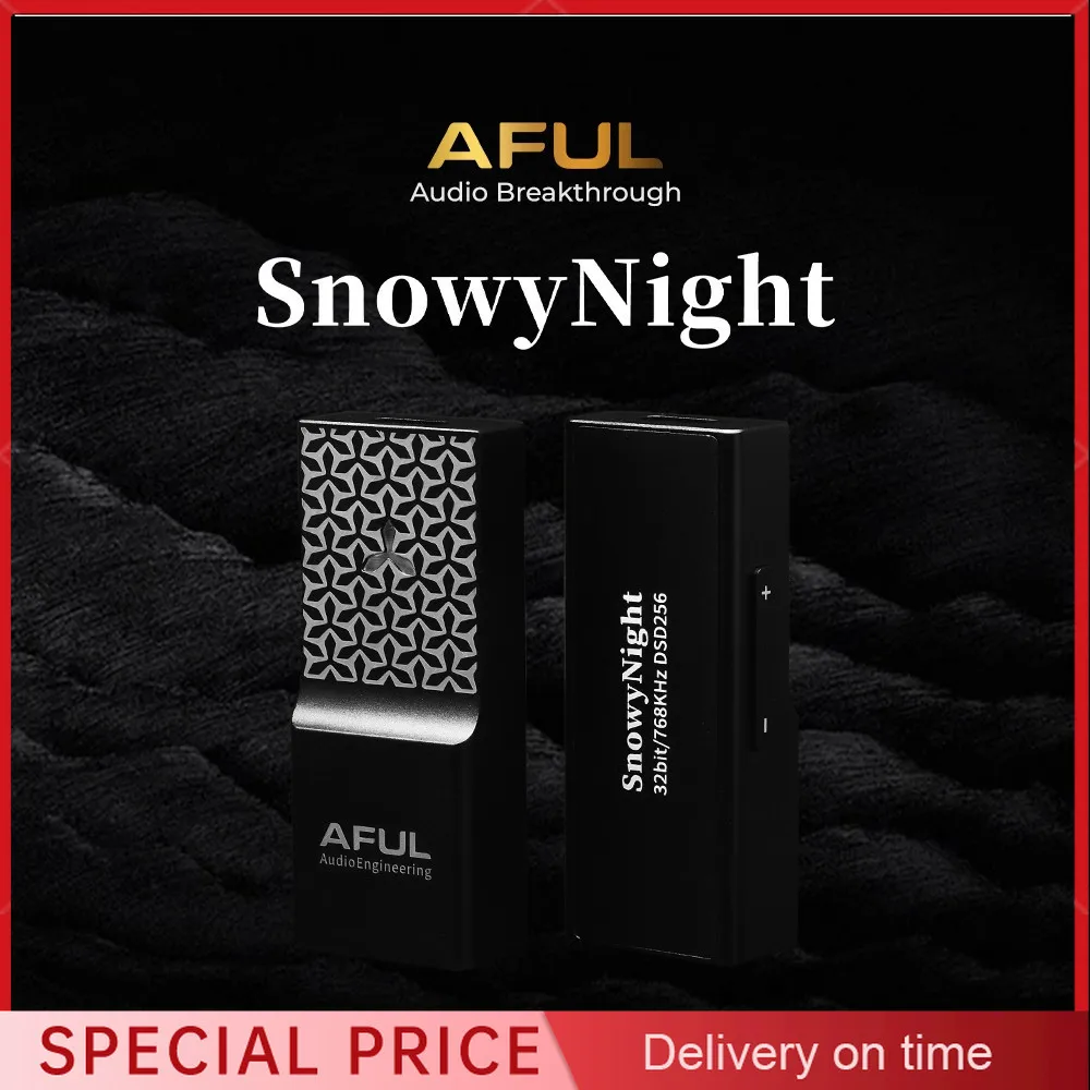 

AFUL SnowyNight Dual CS43198 DAC Chips Portable DAC & AMP Lossless Transmission 32/768kHz PCM DSD256 3.5mm 4.4mm Balanced