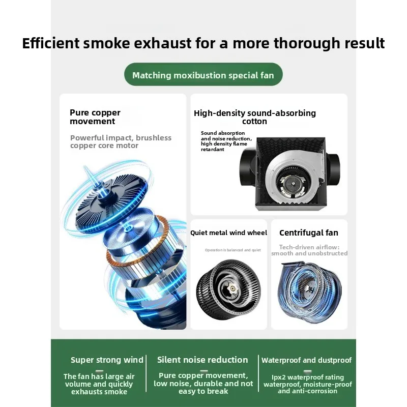Nine Leaf Wind Moxibustion Smoke Exhaust System Health Center Smoke Machine Artifact Beauty Salon Traditional Chinese view 3