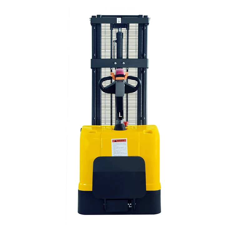 For  ton automatic electric stacker Standing Convenient High-quality  Electric Pallet Truck Lift Stacker semi-electric stacker