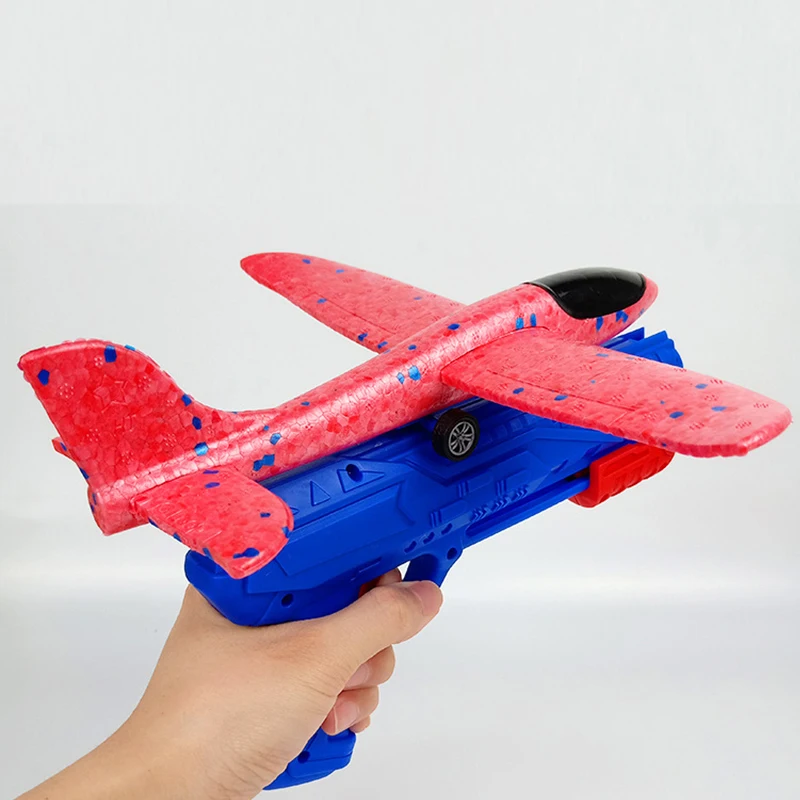 Airplane Launcher Toys Kids Catapult Guns Aircraft Shooting Toy Outdoor Sports Flying Foam Plane Launcher Gifts for Boys Girls