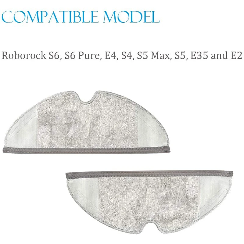 وسادات ممسحة لروبوروك ، طقم ملحقات استبدال الملابس ، E25 ، S5 ، E20 ، E25 ، C10 ، S50 ، 4 حزم