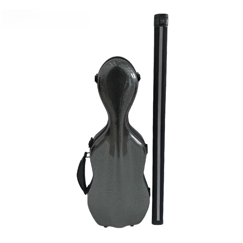 Portable PC Material Cello Shape 4/4 Black Violin Hard Case for Storage Transport