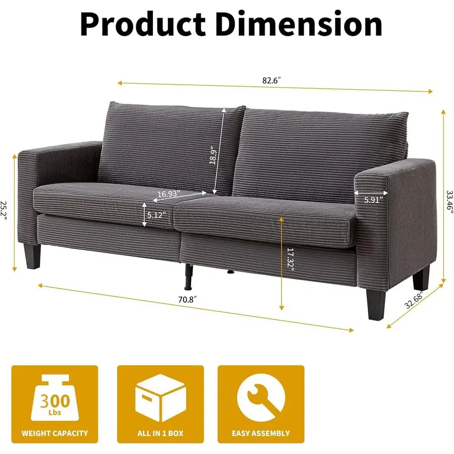 

Диваны для гостиной, современный удобный диван со съемным чехлом и регулируемым сиденьем, вельветовые 3-местные диваны для небольших помещений, Apar