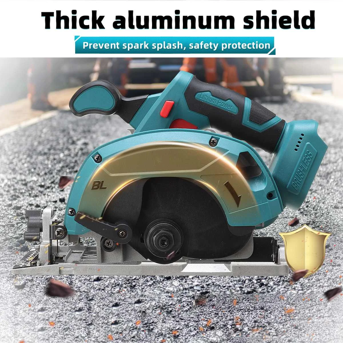 Imagem -05 - sem Escova Serra Circular Elétrica sem Fio 165 mm Lâmina de Serra Ângulo Ajustável Corte Carpintaria Drillpro para Makita 18v Bateria