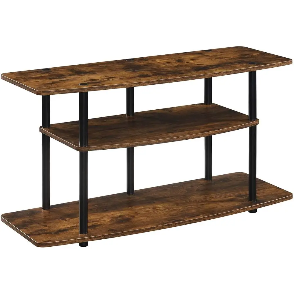 

Тумба под телевизор No Tools 3-Tier Wide TV Stand 42 - Entertainment Center для телевизоров до 46 дюймов, современная подставка для ТВ с полками для гостиной, B