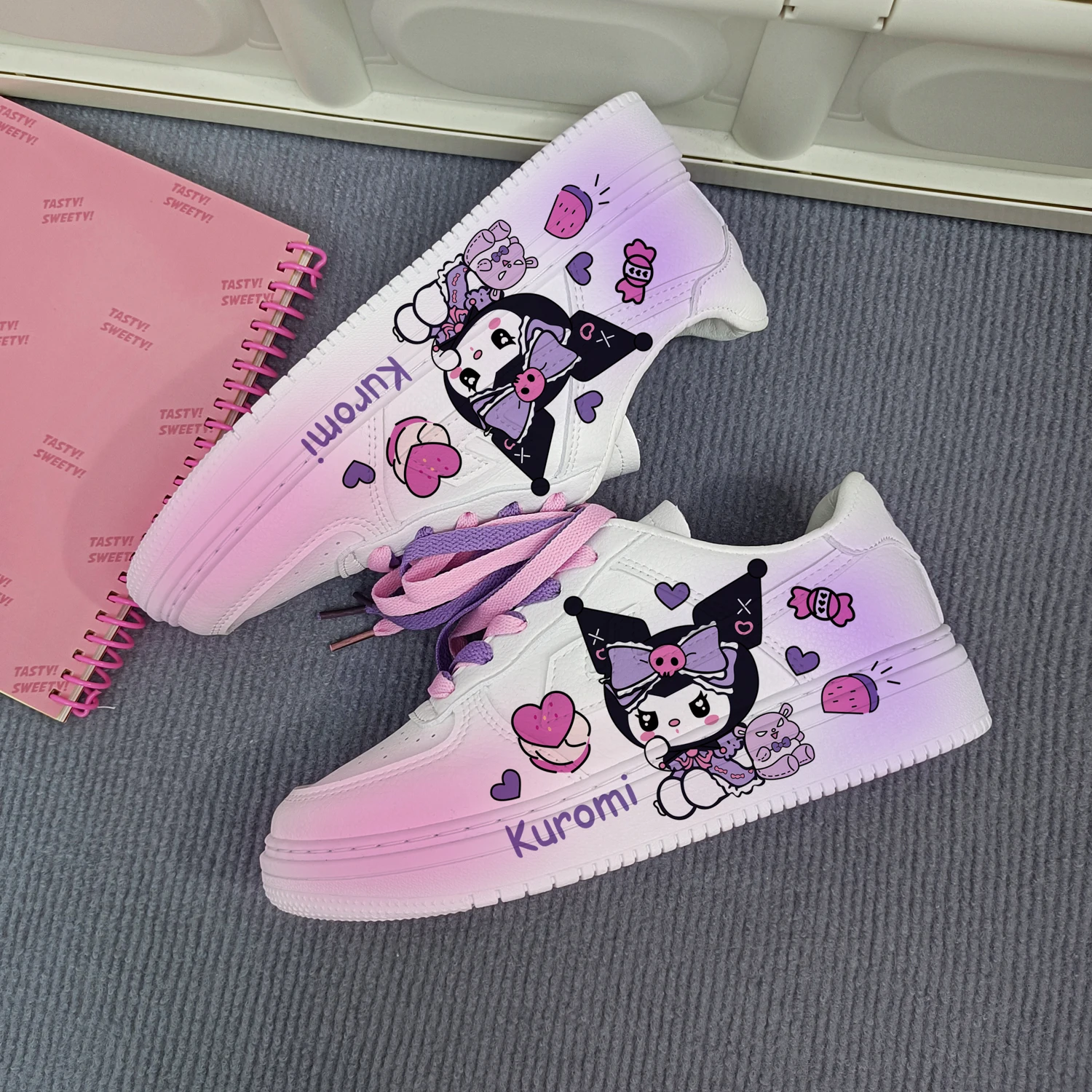 New cartoon Kuromi   princess cute Casual shoes soft sports shoes for girlfriend gift EU size 35-44