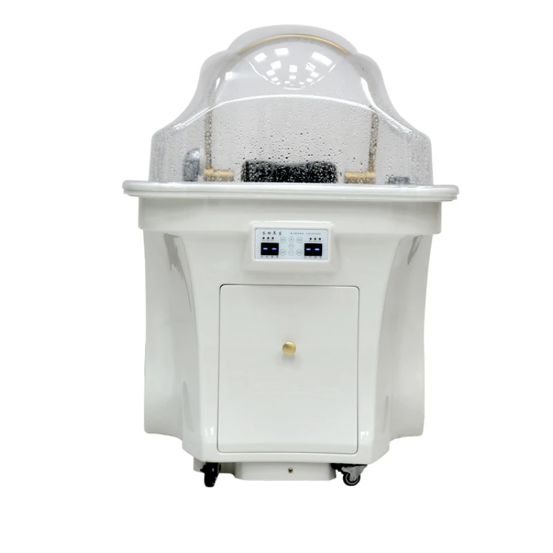 LMM Small Mobile Head Treatment Shampoo Chair Water Circulation Fumigation with Water Heater