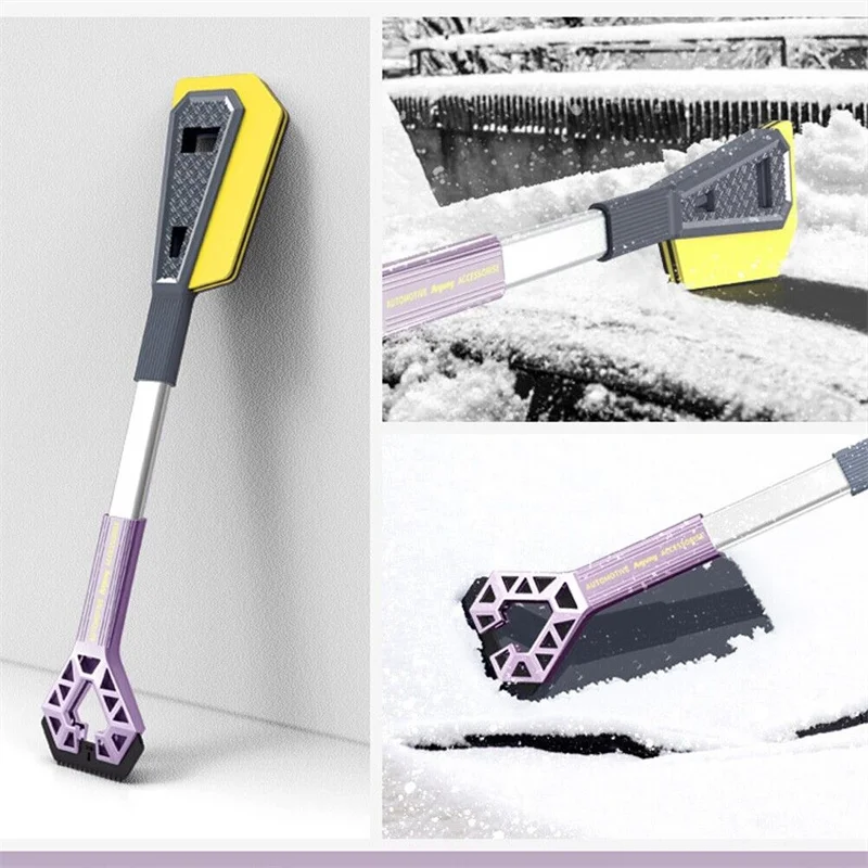 Rascador de hielo para coche, herramienta de limpieza rápida, cepillo de vidrio, eliminador de nieve, ventana automática, cepillo de nieve, pala de invierno