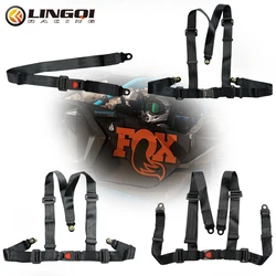 LINGQI RACING 4 Point Mounting Racing Sabelt Seat Belt Safety HarnessStrap Nylon Belts For Go Kart Buggy Kartinh Quad ATV UTV