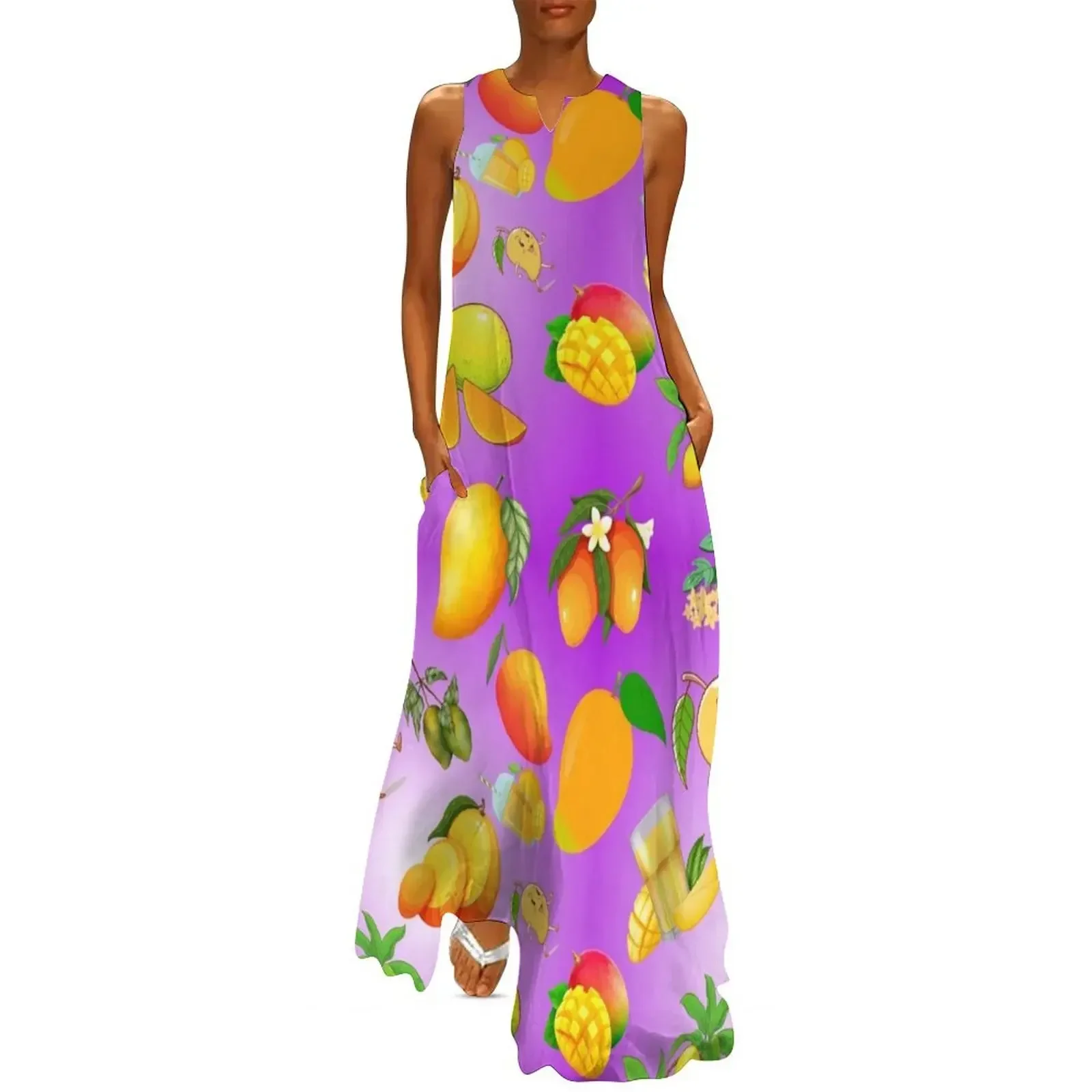 

Mango seamless Pattern Long Dress long dress women summer dress for women summer party dresses woman party night