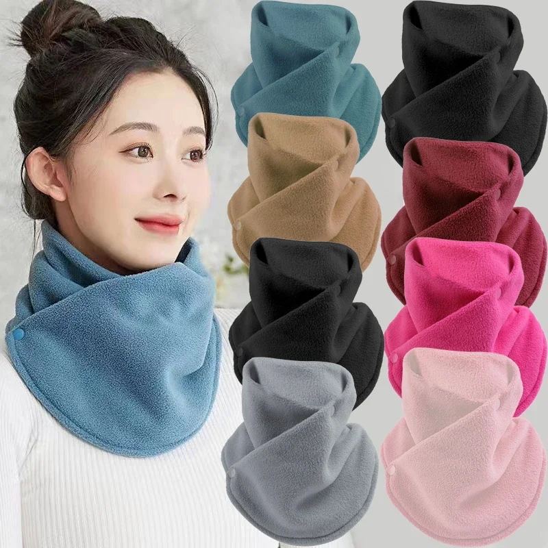 

2023 Polar Fleece Winter Scarf Women's Neck Wrap Warm Cold-proof Scarfs Fashion Outdoors Solid Color Scarf Neckerchief Wrap