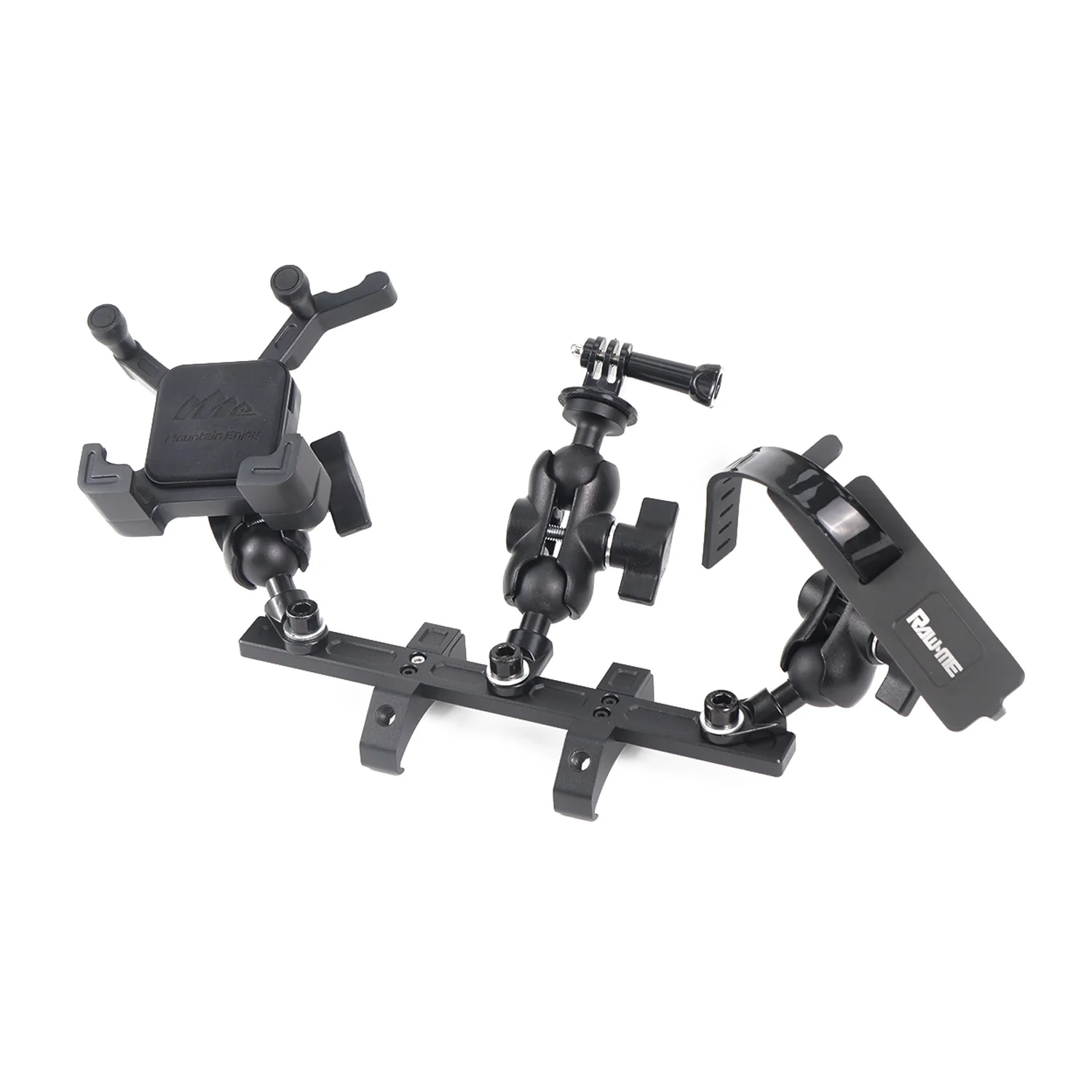 Dashboard Phone Mount for Toyota FJ Cruiser XJ10 2007-2022 3-in-1 Phone Walkie-Talkie Action Cam Holder Off-Road Mounting Kit