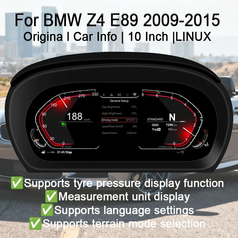 

Digital instrument cluster For BMW Z4 E89 2009-2015 Virtual cockpit instrument cluster, Speedometer, dashboard, counter