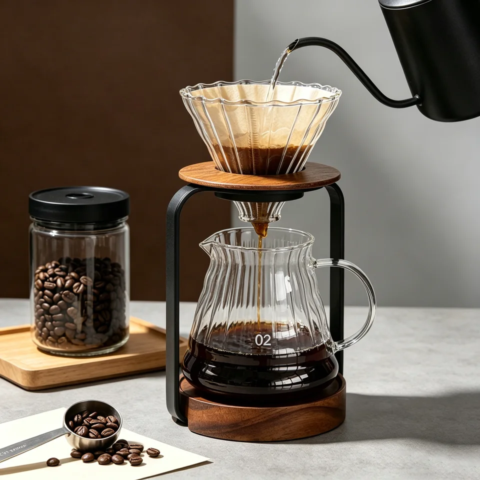 Pour Over Coffee Dripper Stand for Home Office and Outdoor Coffee