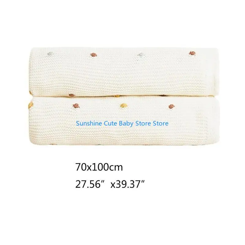 C5AF ترقية الطفل بطانية القطن لينة الحياكة بطانية غطاء قيلولة الطفل التفاف خفيفة الوزن تستخدم لصبي وفتاة الرضع طفل صغير #6