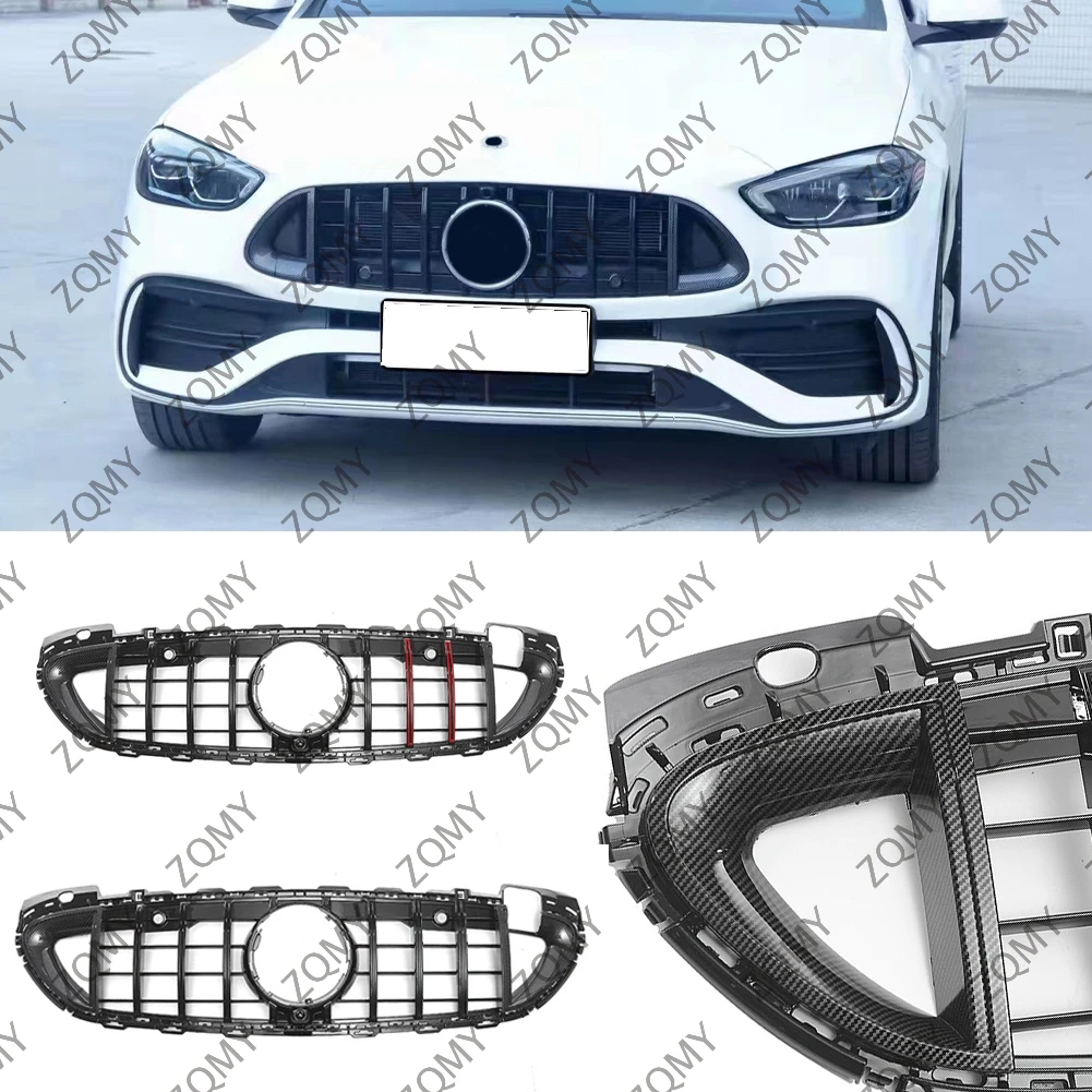 

Front Bumper Grille Centre Radiator Grid Grill For Mercedes Benz W206 C Class C180 C200 C300+ 2022 2023 2024+