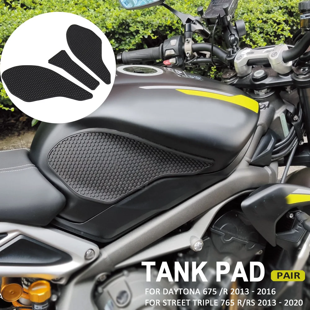 

For Triumph Street Triple 765 R/RS 675 R Motorcycle Accessories Waterproof Pad Rubber Non-Slip Side Fuel Tank Stickers Motorbike