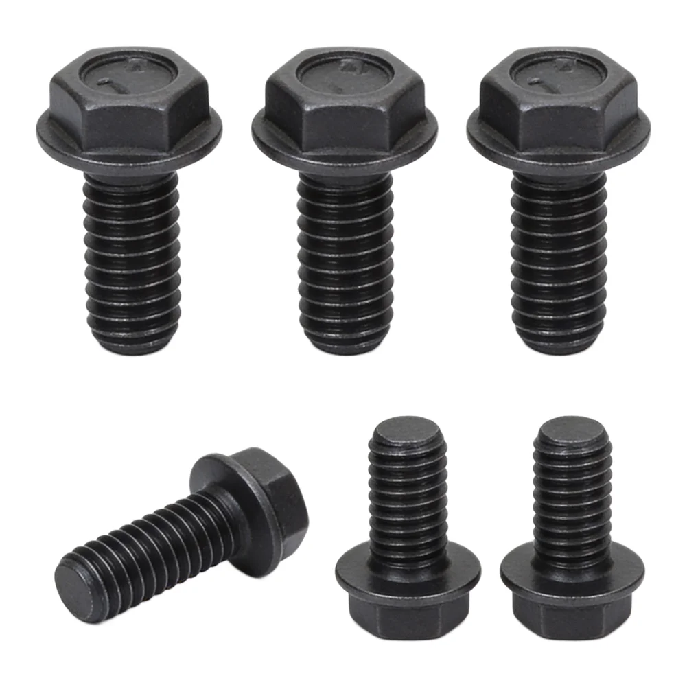 10pcs Metal Saw Blade Screw Thread Hex Flange Nails M8 M7 M6 Carbon Steel Left Hand Thread Hexagonal Belt Pad Screw