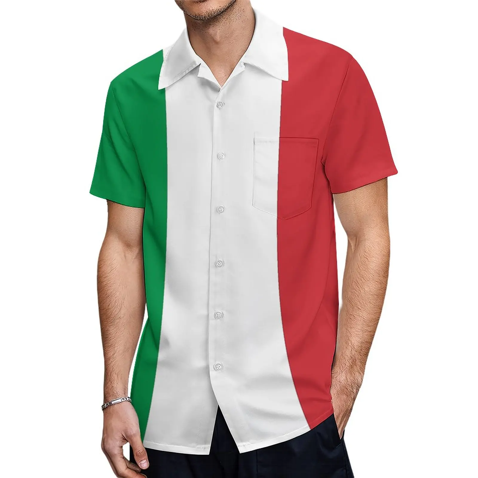 

Hot Sale ITALY. ITALIAN. Italian Flag. FULL COVER Flag A Short Sleeved Shirt T-shirts Suit Swimming Vintage USA Size