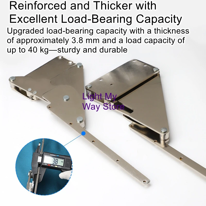 Furniture Connectors for Small-Space Hidden Bookshelves, Wardrobes, and Dining Tables; Hardware for Fold-Down and Folding Tables