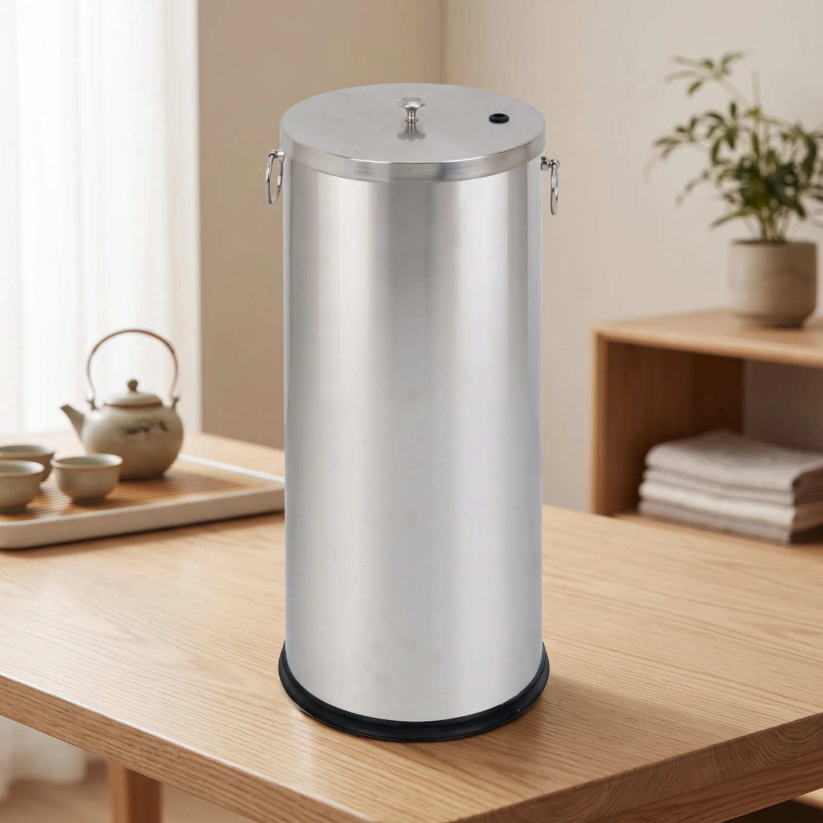 Picture 5: Tea Waste Container Stainless Steel Tea Drain Container Cylindrical for Hosts