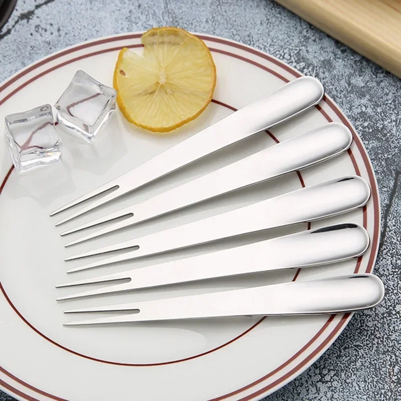 Multifunction Desert Fork Spoon Fruit Fork Ice Cream Cake Spoon Coffee Tea Stir Spoon Small Forks Japanese Style Kitchen