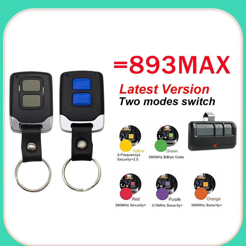 Replace 893MAX 890MAX Garage Door Remote Control 371LM 377LM 891LM 893LM 81LM 82LM Purple Yellow Green Orange Red Learn Button