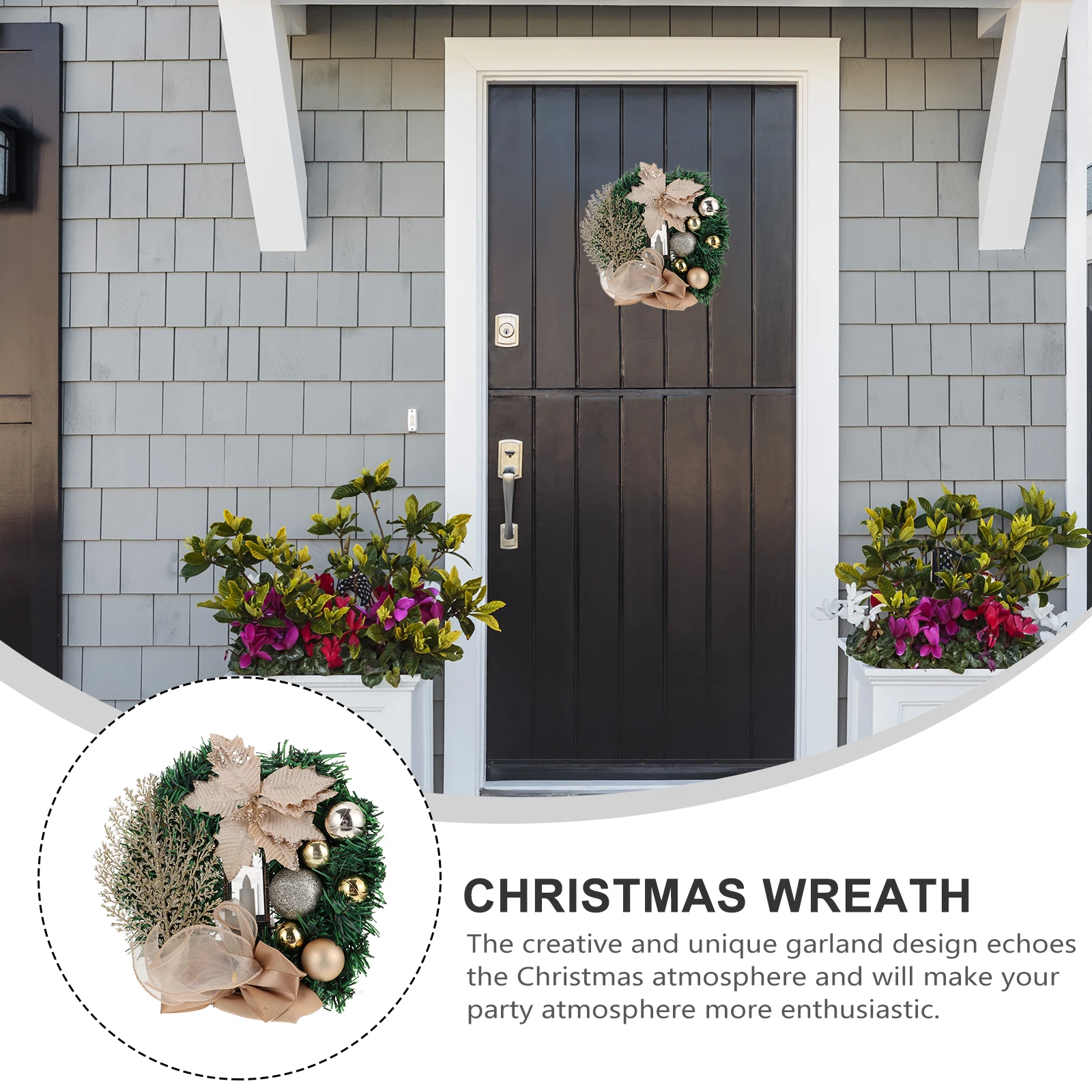 

Vine Garland Wreath Decoration Christmas Wreaths Cabinet Decorating Fabric Door Decorations Faux